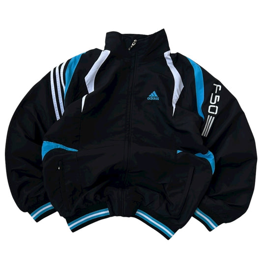Adidas Blue x Black Embroidered Logo Light Jacket