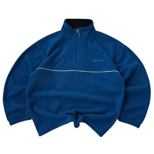 Graphic Blue 1/4 Zip Fleece