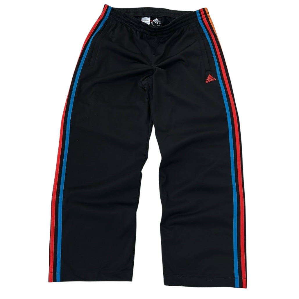 Adidas Three Stripe Black Adjustable Track Pants