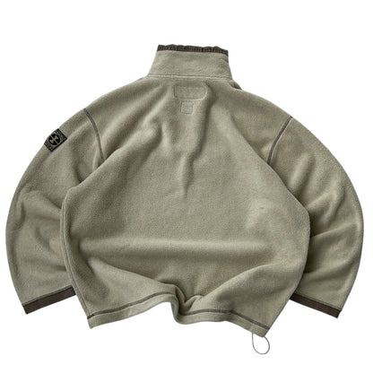 Invicta x Polartech Beige 1/4 Zip Fleece With Corduroy Neck Line