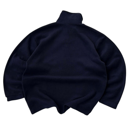 Fila Navy x Red Embroidered Logo & Neck line 1/4 Zip 100% Cotton Fleece