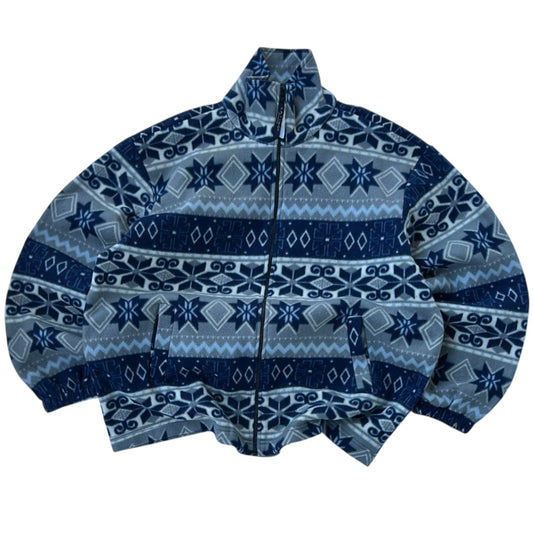 Vintage patterned Full Zip Fleece Jacket