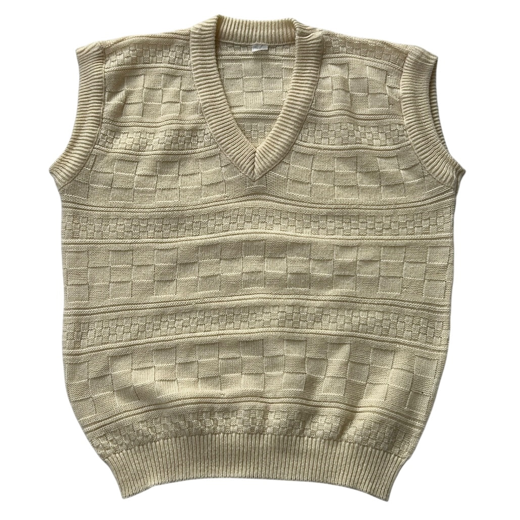 Knitted Beige Vest Top