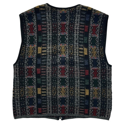 Marz Knitted Retro Full Zip Vest Top