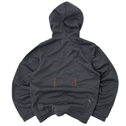 Adidas Dark Grey x Neon Details Full Zip Hooded Jacket