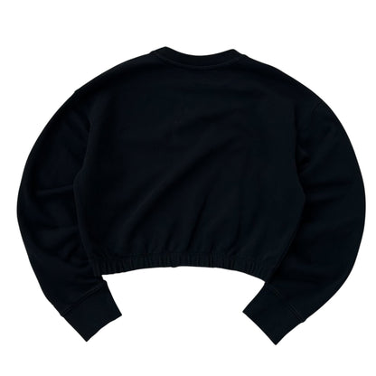 Cropped Champion Black Long Sleeve Sweatshirt