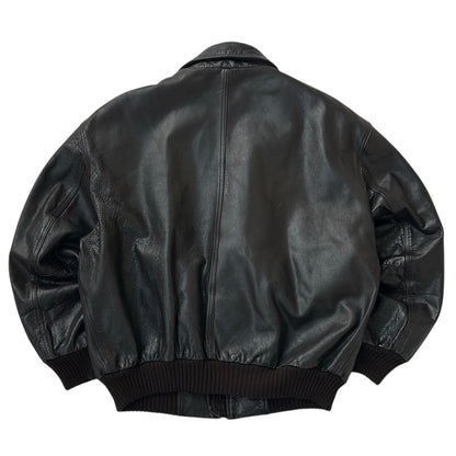 Vintage SCHOTT American Leather Jacket With Dark Brown Fuzzy Inside