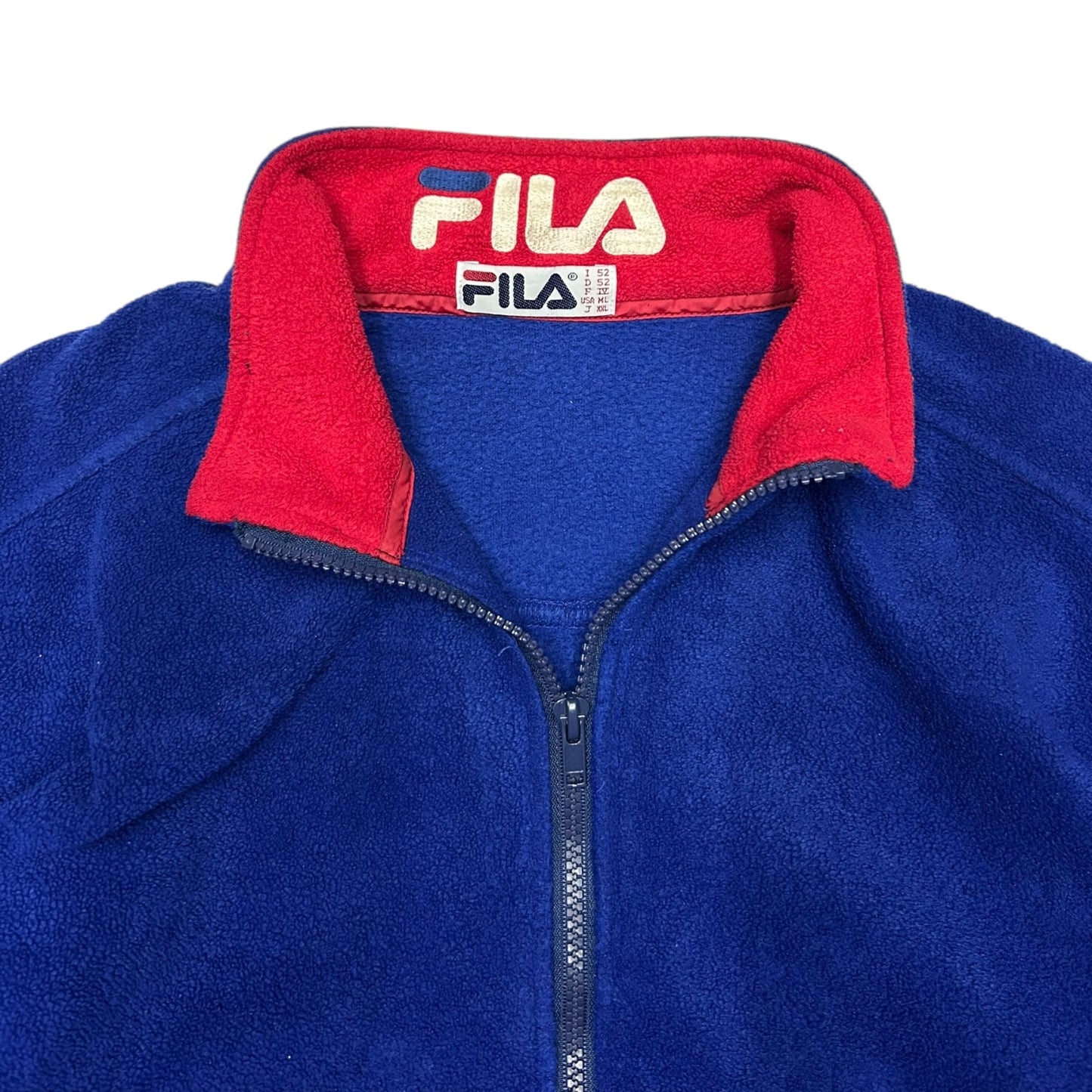 Fila Blue x Red Full Zip Fleece Jacket