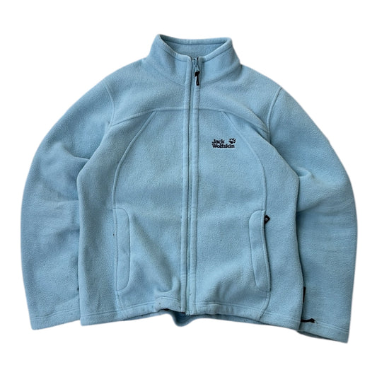 Jack Wholfskin Baby Blue Fleece Full Zip Adjustable Jacket