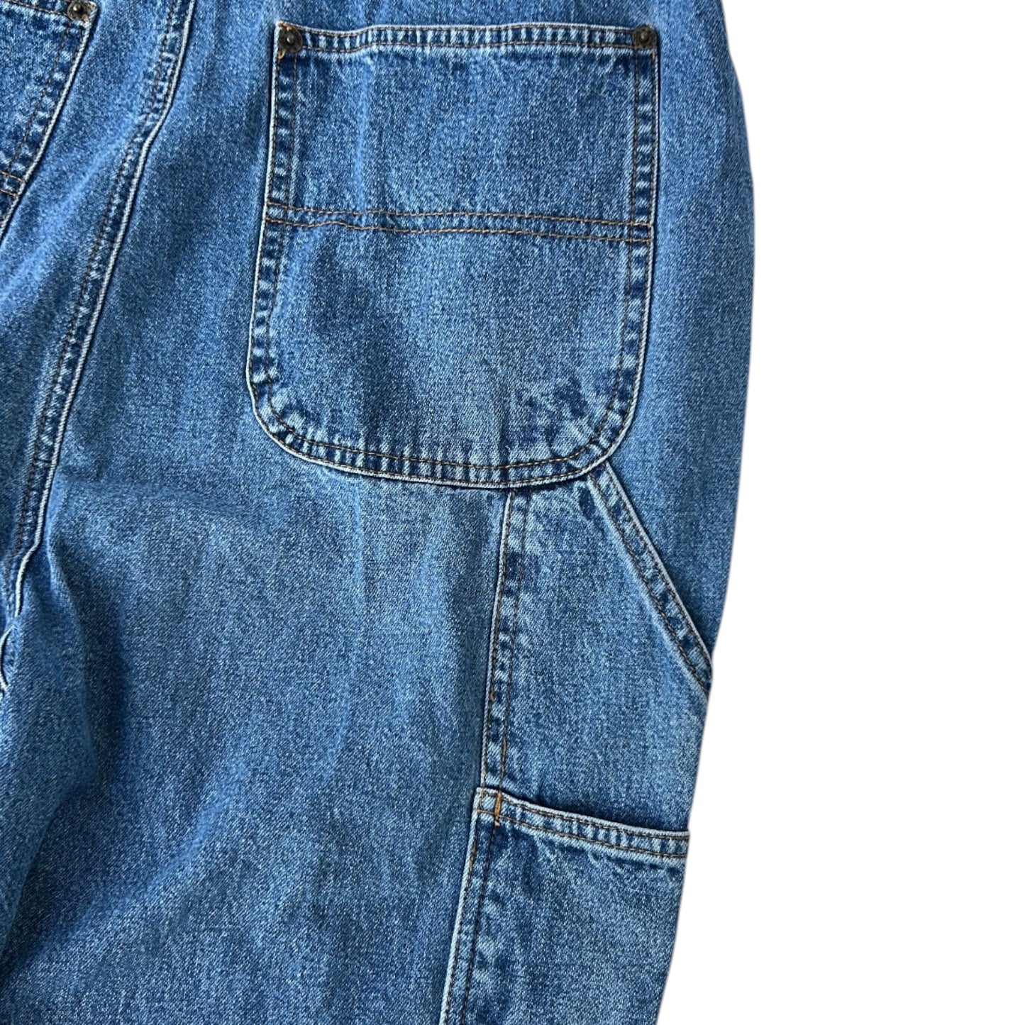 Winie The Pooh Embroidered Front Mid Wash Denim Dungarees