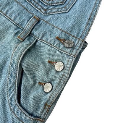 Light Wash 90s Denim Dungarees