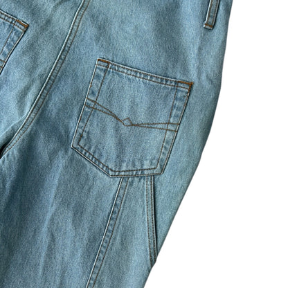 Light Wash 90s Denim Dungarees