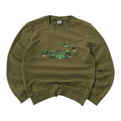 Puma Army Logo Khaki Sweatshirt