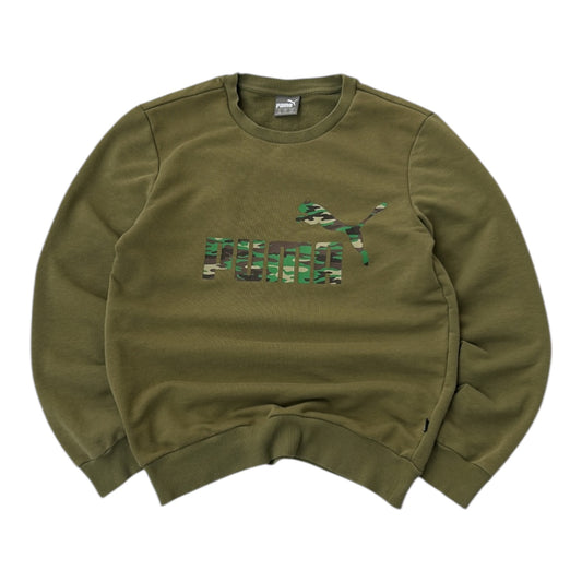 Puma Army Logo Khaki Sweatshirt