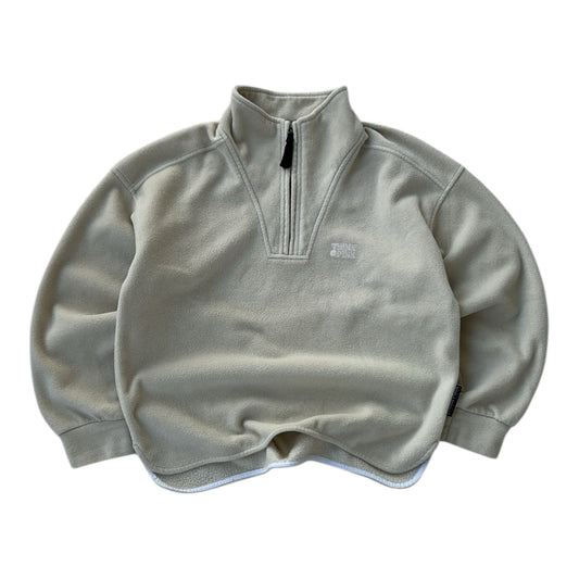 Think Pink Beige 1/4 Zip Fleece
