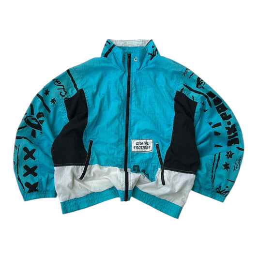 Digital Emotions Blue Shell Vintage Full Zip Jacket