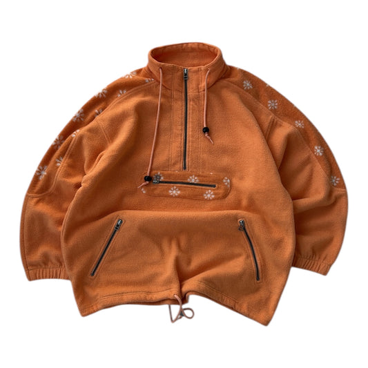 Rodeo Orange Snowglake 1/4 Zip Adjustable Fleece
