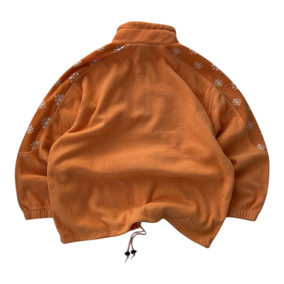 Rodeo Orange Snowglake 1/4 Zip Adjustable Fleece