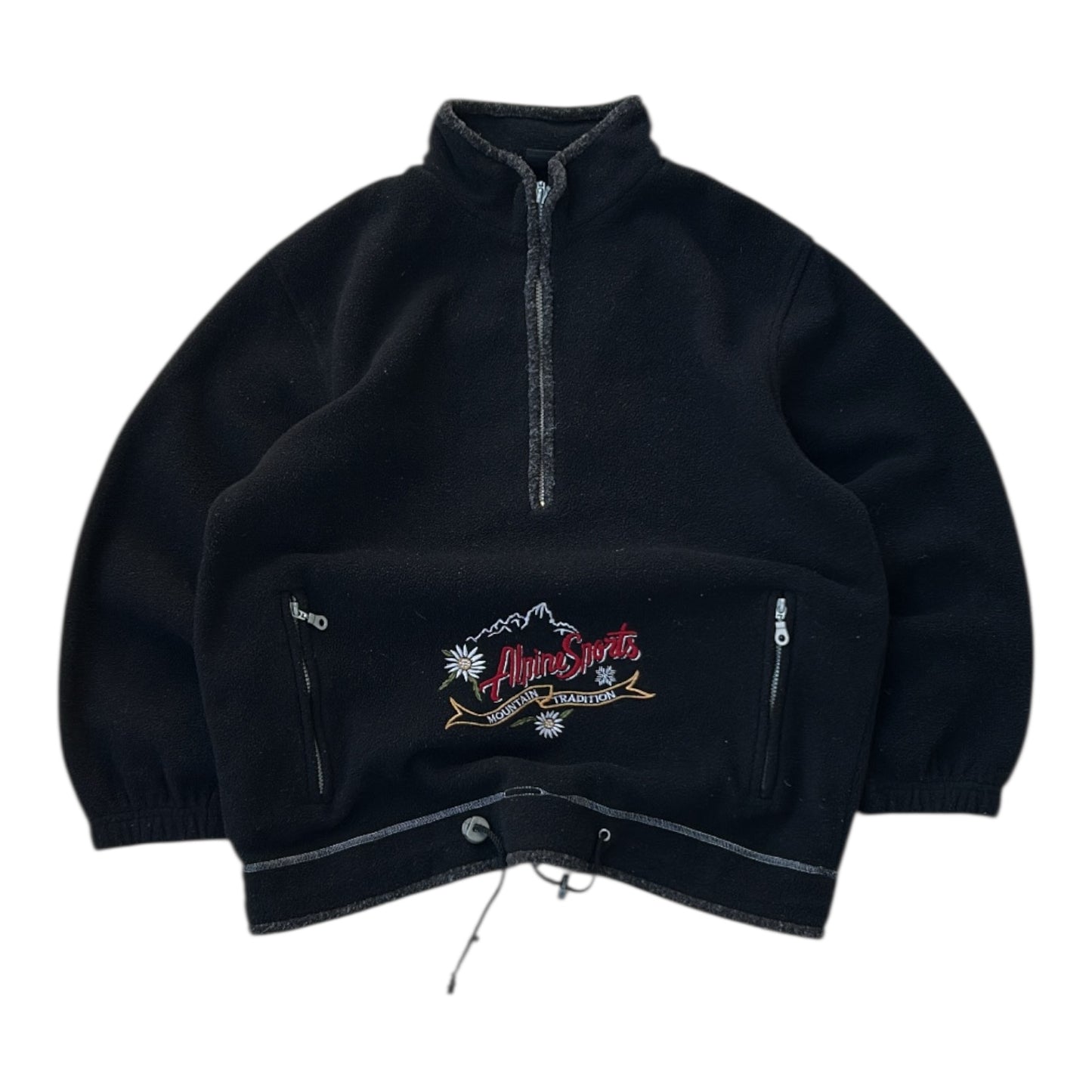 Alpine Sports Embroidered Design 1/4 Zip Adjustable Fleece