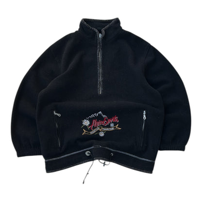 Alpine Sports Embroidered Design 1/4 Zip Adjustable Fleece