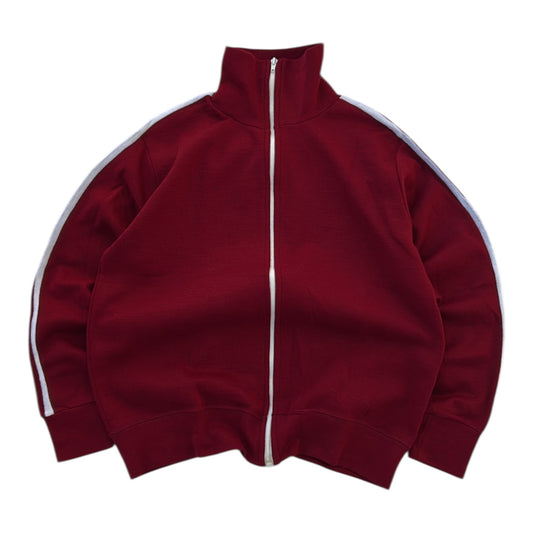 Burgundy Full Zip Jacket With White Sleeve Lining