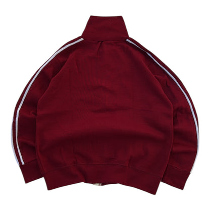 Burgundy Full Zip Jacket With White Sleeve Lining