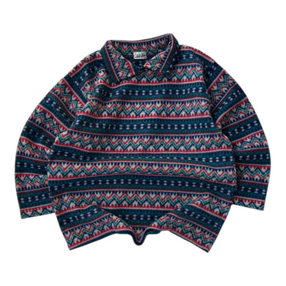 Christmas Pattern Fleece Overshirt