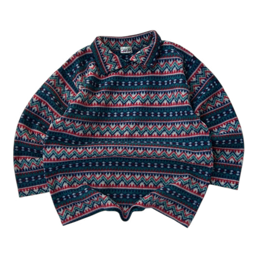 Christmas Pattern Fleece Overshirt