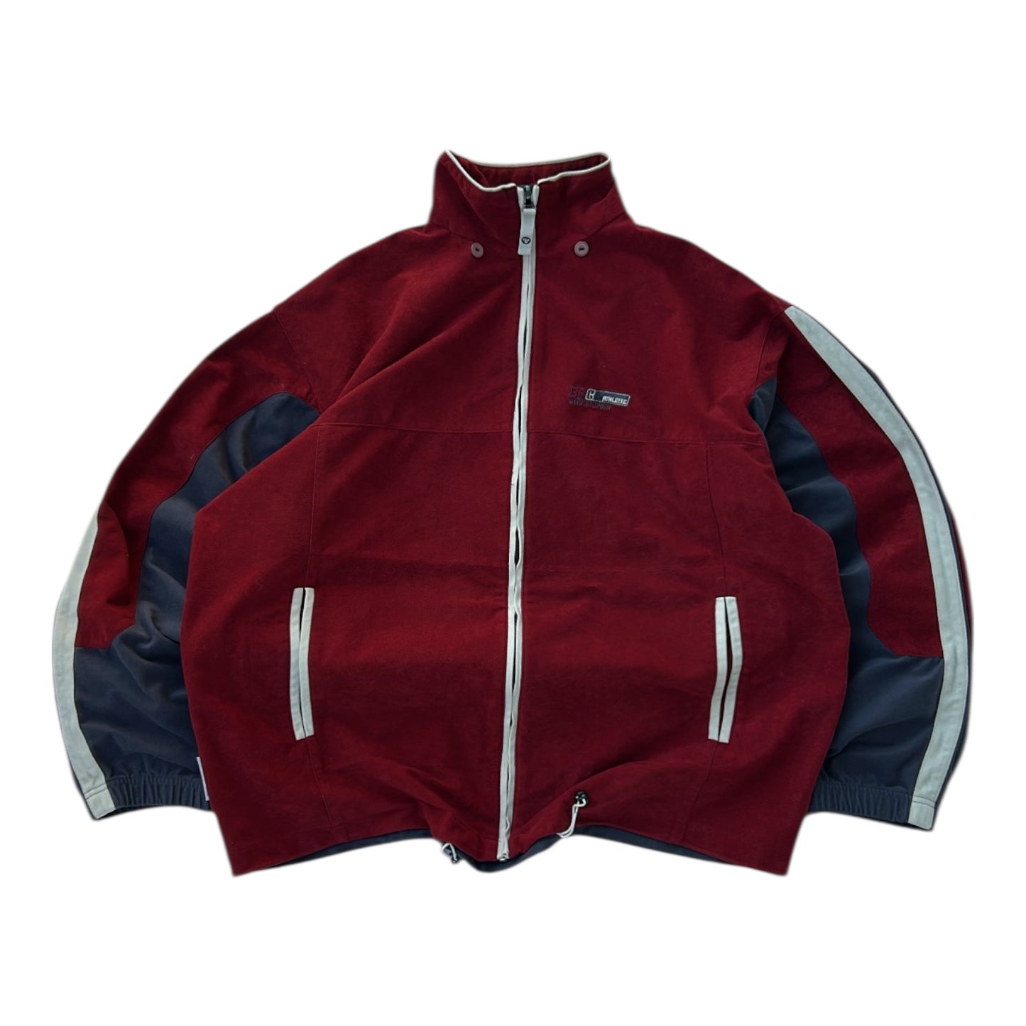 Brugi Burgundy Micro Fleece Adjustable Full Zip Jacket