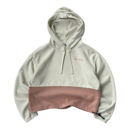 Champion pink x white fleece Adjustable hoodie