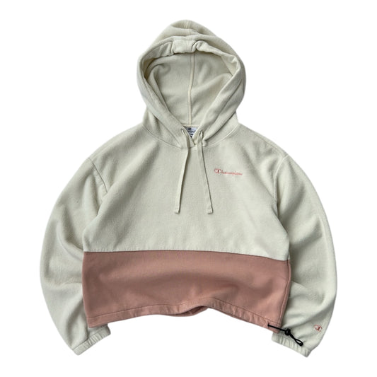 Champion pink x white fleece Adjustable hoodie