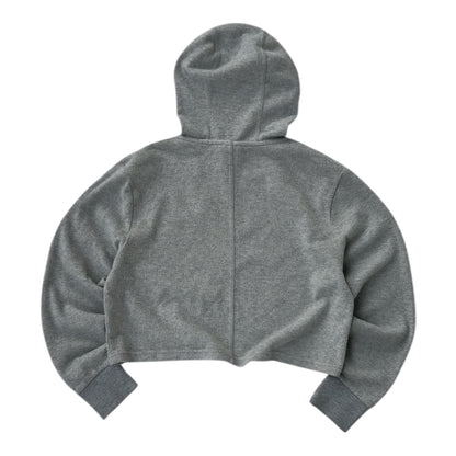 Ellesse Grey Cropped Fleece Hoodie