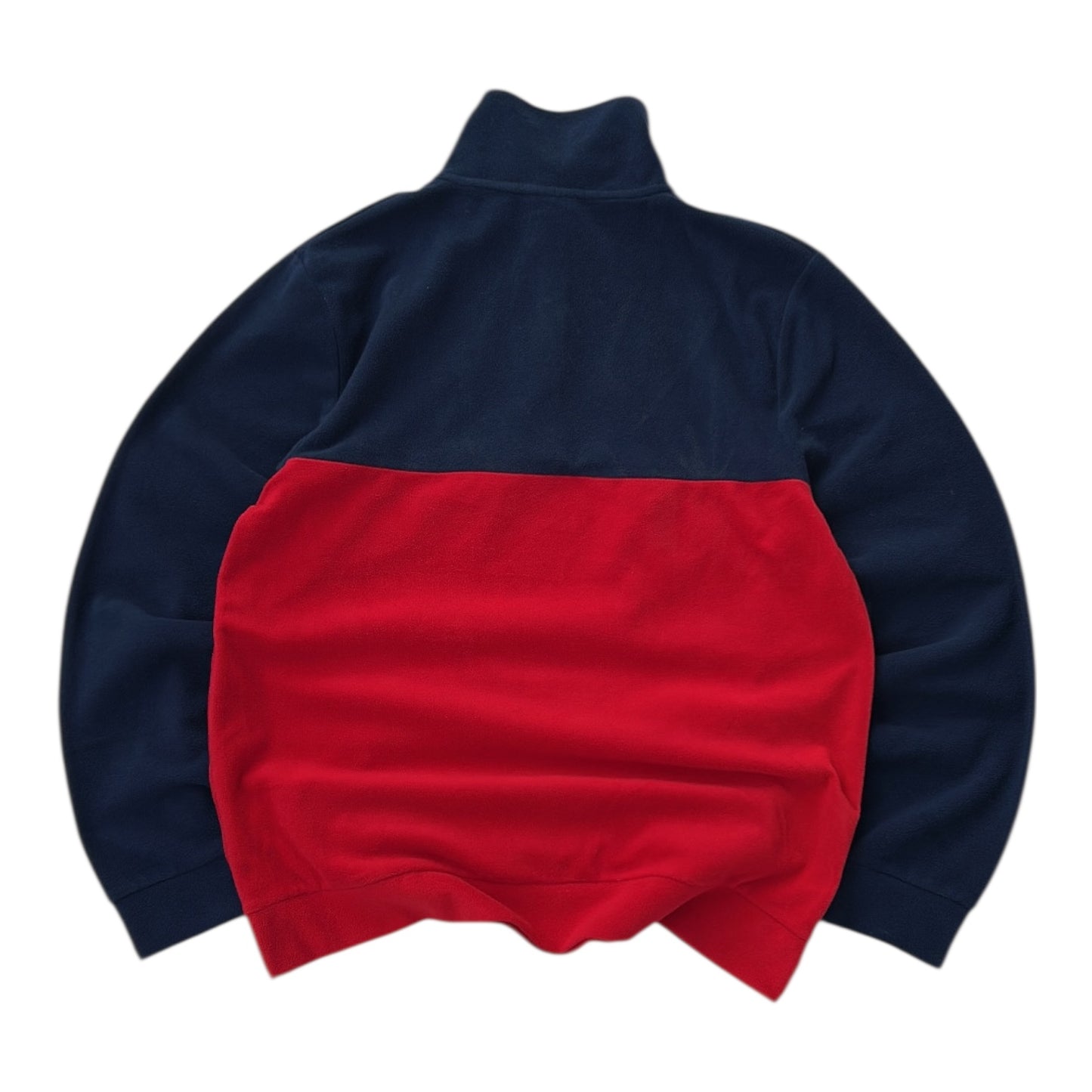 Lonsdale London Navy x Red 1/4 Zip Fleece