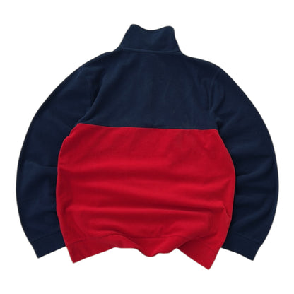 Lonsdale London Navy x Red 1/4 Zip Fleece