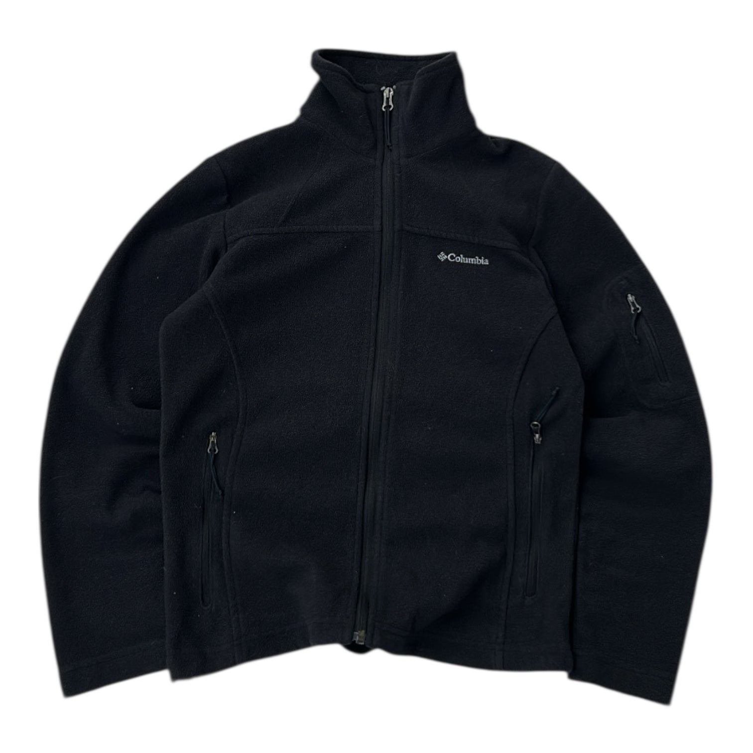 Columbia Black Full Zip Adjustable Fleece Jacket