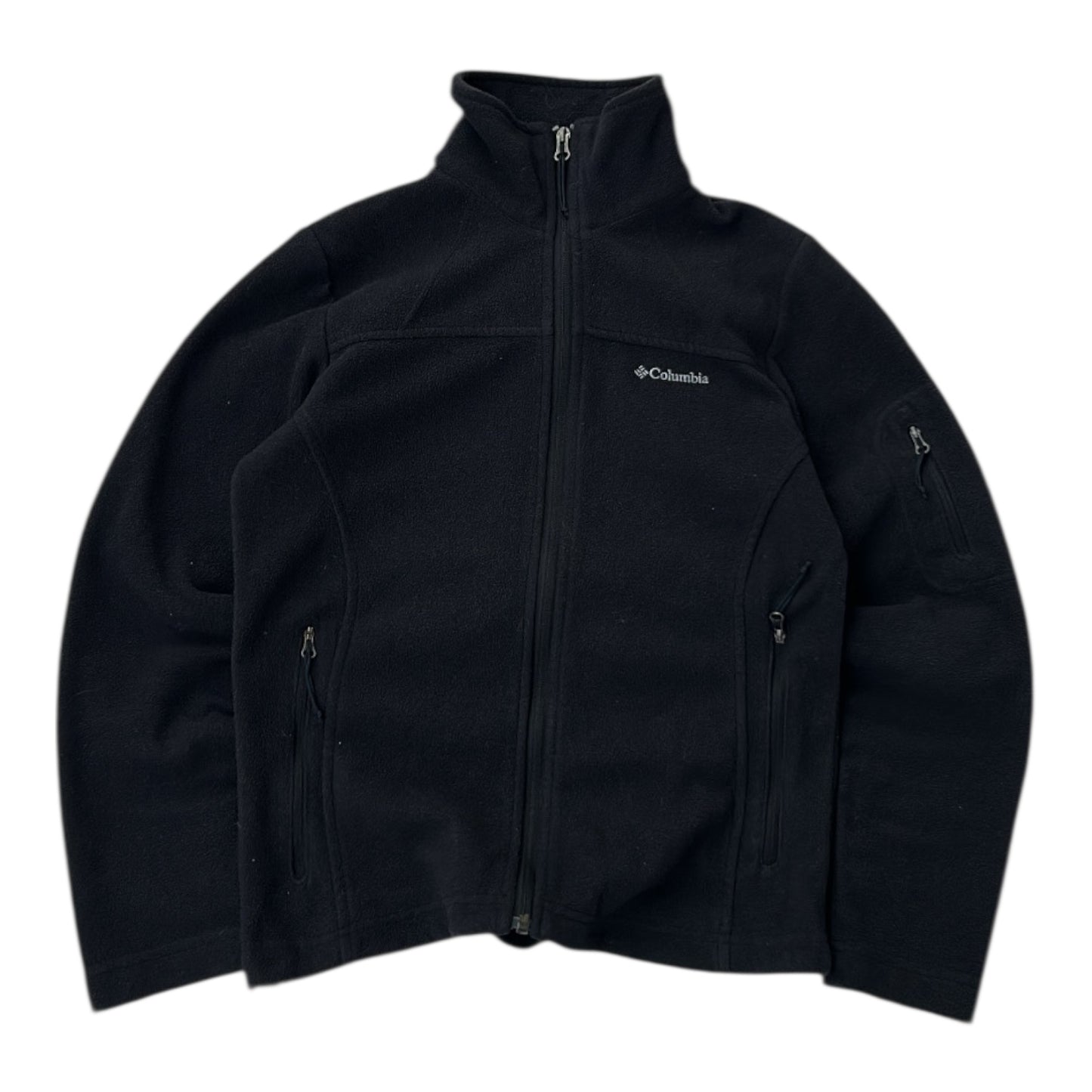 Columbia Black Full Zip Adjustable Fleece Jacket