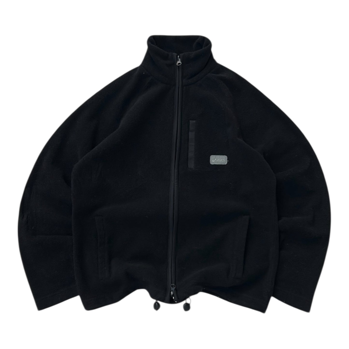 Asics Black Full Zip Adjustable Fleece Jacket