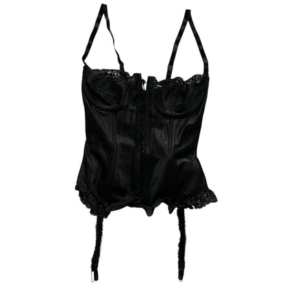 Lingerie Silk & Lace Corset Top (Adjustable Strap)