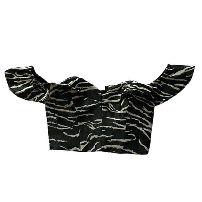 Off The Shoulder Zebra Print Corset Top