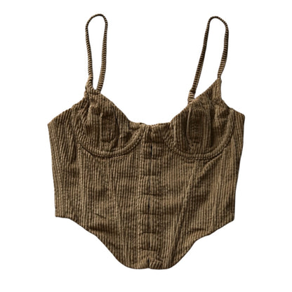 Corduroy Corset Top (Adjustable strap)
