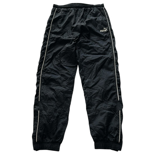 Puma navy track pants with line