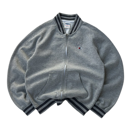 Champion Grey Varsity Style Full Zip Jacket