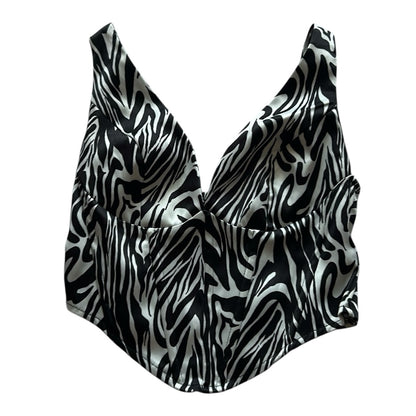 Silk Zebra Corset Top