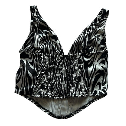 Silk Zebra Corset Top