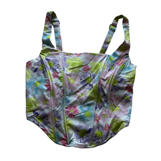 Floral Corset Top (Adjustable Strap)