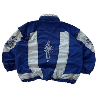 Vintage Purple x White Outdoor Jacket With Embroidered Designs
