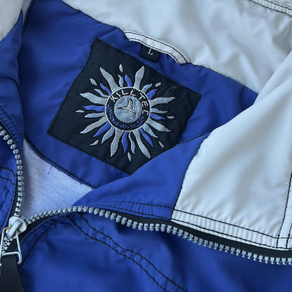 Vintage Purple x White Outdoor Jacket With Embroidered Designs
