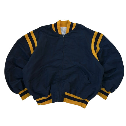 Vintage Navy & Yellow Varsity Bomber Jacket