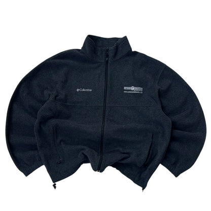 Columbia embroidered logo graphic dark grey adjustable full zip fleece