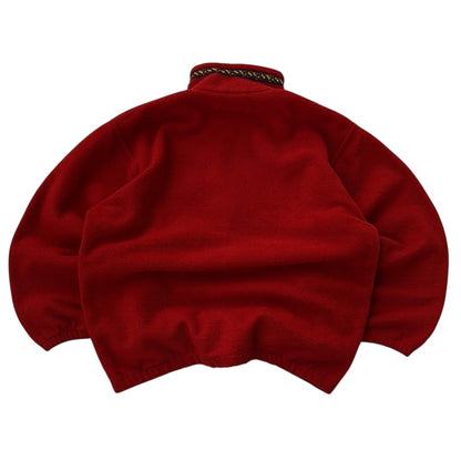 Vintage Grande Crimpe Red 1/4 Zip Retro Fleece